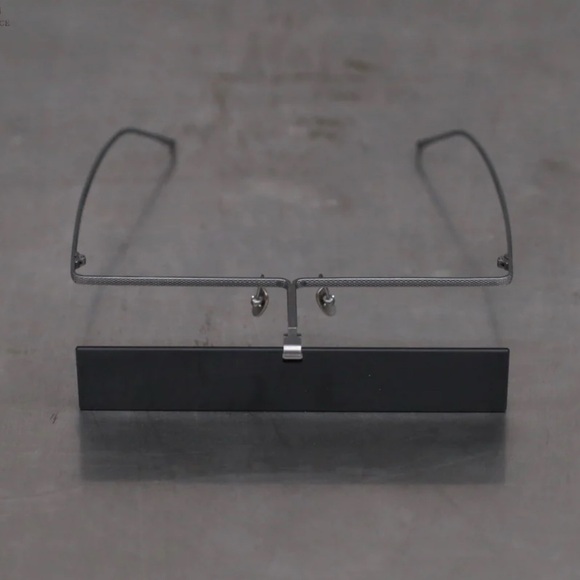 UMA WANG & RIGARDS model UW0021 The Visor Antique Silver Dark Gray Lens RRP $595